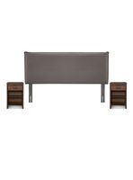 Set Respaldo 2 Plazas + Velador Maurice Chocolate