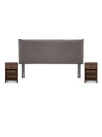 Set Respaldo King + Velador Maurice Chocolate