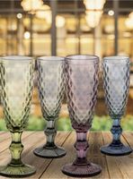 Set 4 Copas Color Champaña Murano