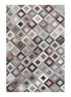 Alfombra Cuero Patch 160x230 cm Gris Natural