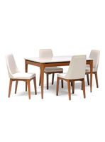 Comedor Addar + 4 Sillas Elsie