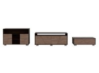 Combo Muebles Fraktal Habano Miel Arrimo + Rack TV + Mesa Centro TuHome