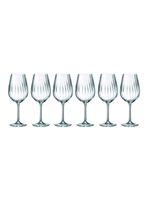 Set 6 Copas Cristal Blanco Sarah Waterfall 400 ml