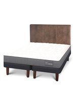 Cama Europea Anatomic 2 Plazas Base Dividida + Respaldo Baker