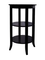 Mesa Kadar Lateral Circular Con Cubierta de Vidrio Kadar