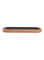 Plato Servir Negro Madera 30x10 cm