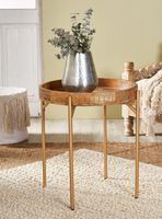 Mesa Lateral Bandeja Tallada