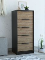 Cómoda Kaia 5 Cajones Negro