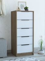 Cómoda Kaia 5 Cajones Beige