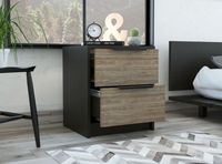 Velador Kaia 2 Cajones Café