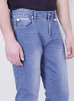 Jeans Ellus Strainght Tiro Medio Celeste