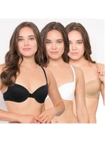 Pack 3 Sostén Cobertura Media con Soft Algodón