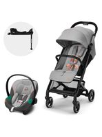 Coche Travel System Beezy BLK Gris y Aton S2