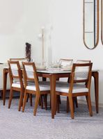 Juego de Comedor Addar + 6 Sillas Saga Ratán