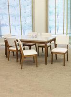 Juego Decocasa de Comedor Laurent 2 + 6 Sillas Off White