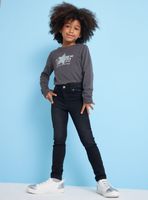 Jeans Básico Lavado y Cintura Ajustable