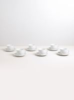 Setde  6 Tazas de Té y Platillos Porcelana