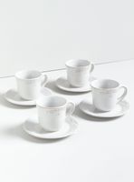 Set 4 Tazas Té + Platillos Dominga