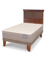 Cama Europea Rilassati 1.5 Plazas + Respaldo Torino Caramelo