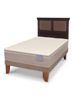 Cama Europea Rilassati 1.5 Plazas + Respaldo Torino Chocolate