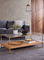 Mesa de Centro Saint Luke Dorado 70x120 cm