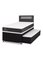 Diván Ortopedic Black 1.5 Plazas + Respaldo Múnich