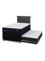 Diván Premium Black 1.5 Plazas + Respaldo Dublín