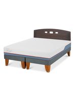 Cama Europea Excellence Plus 2 Plazas Base Dividida + Respaldo Gales