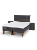 Cama Europea Ortopedic Advance 2 Plazas Base Dividida + Set de Muebles Dublín