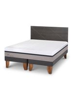 Cama Europea Balance 2 Plazas Base Dividida + Respaldo Villarrica