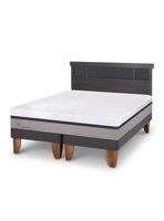 Cama Europea Balance 2 Plazas Base Dividida + Respaldo Dublín