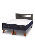 Cama Europea Premium 2 Plazas Base Dividida + Respaldo Múnich