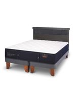 Cama Europea Premium 2 Plazas Base Dividida + Respaldo Dublín