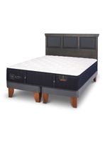 Cama Europea Premium 2 Plazas Base Dividida + Respaldo Torino