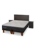 Cama Europea Hybrid Plus Infinity 2 Plazas Base Dividida + Set de Muebles Villarrica