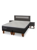 Cama Europea Hybrid Plus Infinity 2 Plazas Base Dividida + Set de Muebles Múnich