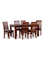 Juego Comedor Ñuble 6 Sillas Caramelo Chocolate