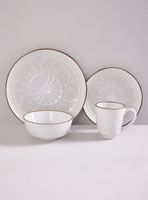 Set Vajilla 24 Piezas Crema Cerámica