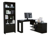 Combo: Biblioteca Lisa 180 cm con Puerta + Escritorio Alteza