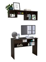 Escritorio Office 5 + Repisa Wall 1A 4 Espacios