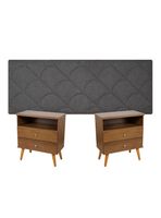 Set Respaldo King + Velador Everest