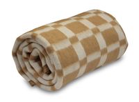 Frazada Escocés 1 Plaza Beige
