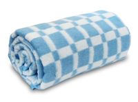 Frazada 1.5 Plazas Escocés Celeste
