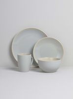 Set Vajilla 24 Piezas Granito Blanco Cerámica