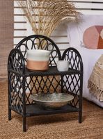 Mesa Lateral Bali Ratán Natural 55x35 cm