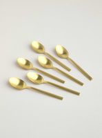 Set 6 Cucharas Postre Gold