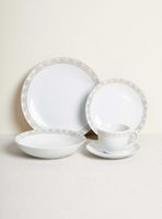 Set Vajilla 30 Piezas Borde Dorado Porcelana