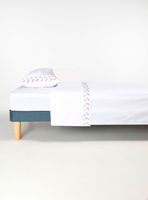 Sábanas 1.5 Plazas 180 Hilos Broderie Violeta