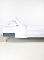 Sábanas 2 Plazas 180 Hilos Broderie Violeta