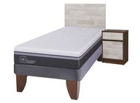 Cama Europea Ortopedic Advance 1.5 Plazas + Set Muebles Legno